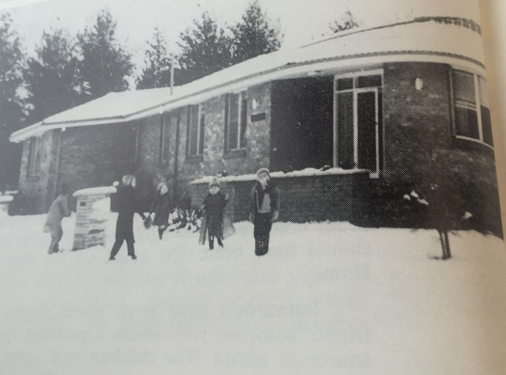Children playing in the snow, c.1969
