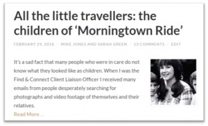'All the little travellers: the children of 'Morningtown Ride'' blog excerpt