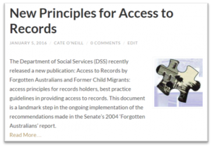 'New Principles for Access to Records' blog excerpt